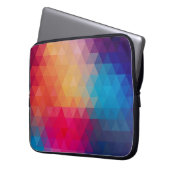 Farbiges modernes geometrisches Muster Laptopschutzhülle (Vorderseite Links)