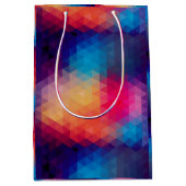 Farbiges modernes geometrisches Muster Mittlere Geschenktüte (Vorderseite)