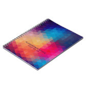 Farbiges modernes geometrisches Muster Notizblock (Linke Seite)