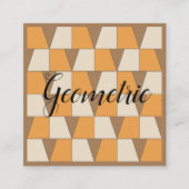 Farbiges modernes geometrisches Muster Quadratische Visitenkarte (Vorderseite)
