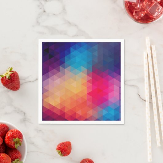Farbiges modernes geometrisches Muster Serviette (Beispiel)