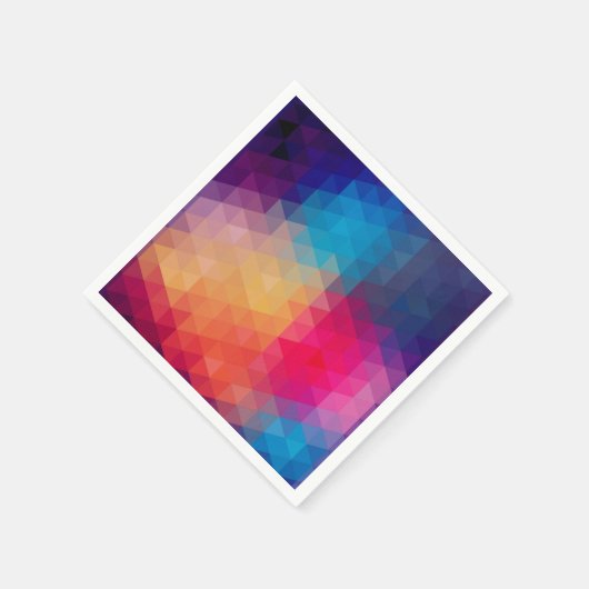 Farbiges modernes geometrisches Muster Serviette (Ecke)