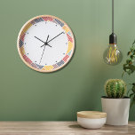Farbiges modernes geometrisches Muster Uhr<br><div class="desc">Die farbenfrohe moderne geometrische Musteruhr zeichnet sich durch ein farbenfrohes,  modernes geometrisches Muster aus. Von Evco Studio entworfen www.zazzle.com/store/evcostudio</div>