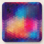 Farbiges modernes geometrisches Muster Untersetzer (Vorderseite)