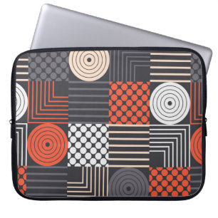 Farbiges modernes geometrisches nahtloses Muster Laptopschutzhülle
