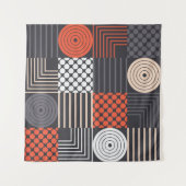 Farbiges modernes geometrisches nahtloses Muster Wandteppich (Vorderseite (Horizontal))