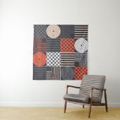 Farbiges modernes geometrisches nahtloses Muster Wandteppich (Beispiel)