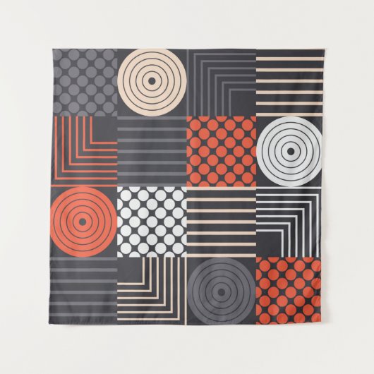 Farbiges modernes geometrisches nahtloses Muster Wandteppich (Vorderseite)