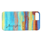 Farbiges modernes Holzkörnchen-Hintergrundbild #31 Case-Mate iPhone Hülle (Rückseite (Horizontal))