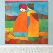 Farbiges, modernes Impressionistisches Paar #1 Leinwanddruck (Insitu (Holzboden))