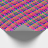 Farbiges, modernes Kariertes Schleifpapier Geschenkpapier (Ecke)