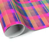 Farbiges, modernes Kariertes Schleifpapier Geschenkpapier (Rolleneckpunkt)