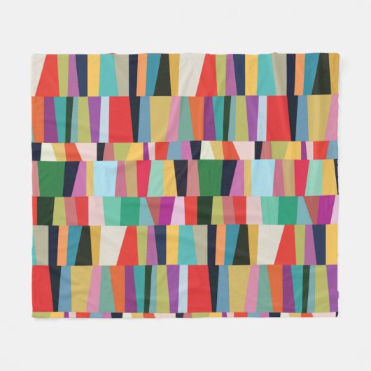 Farbiges modernes Muster Fleecedecke (Vorderseite (Horizontal))