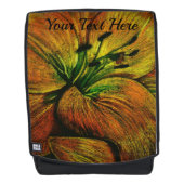 Farbiges modernes Muster gelb und schwarz Rucksack (Vorderseite)