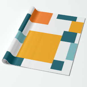 Farbiges, modernes, spielerisches geometrisches Mu Geschenkpapier