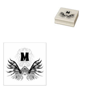 Farbiges Mongramm Gummistempel