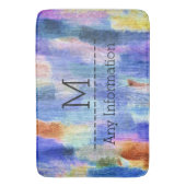 Farbiges Monogramm des modernen Holzkörners #4 Badematte (Vorderseite Vertikal)