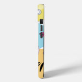 Farbiges Monogramm des Musters der 90er Jahre Case-Mate iPhone Hülle (Rückseite / Links)