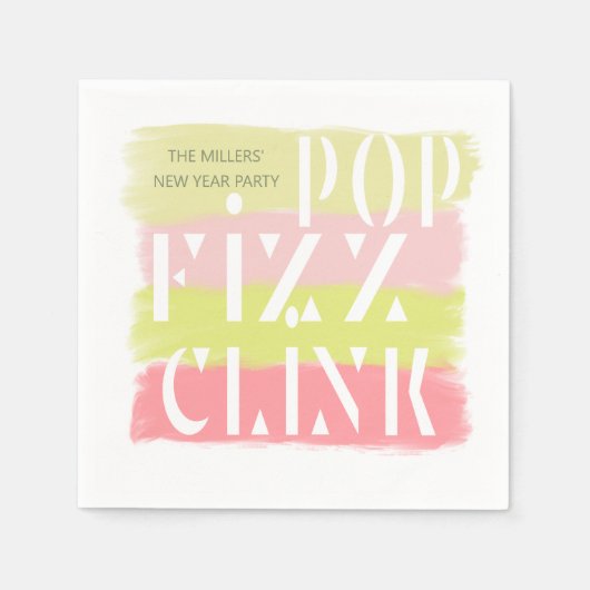 Farbiges Monogramm des neuen Party Serviette (Vorderseite)