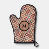 Farbiges Monogramm, erstes Muster, Quilt-Muster Ofenhandschuh (Vorderseite)