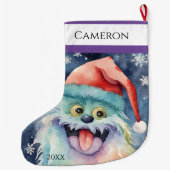 Farbiges Monster Großer Weihnachtsstrumpf (Rückseite)