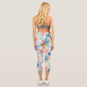 Farbiges Mosaik: Abstraktes geometrisches Muster i Capri Leggings (Rückseite)