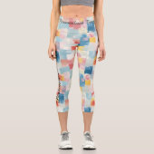 Farbiges Mosaik: Abstraktes geometrisches Muster i Capri Leggings (Vorderseite)
