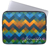 Farbiges Mosaik Diamond Geometric Muster #17 Laptopschutzhülle (Vorderseite)