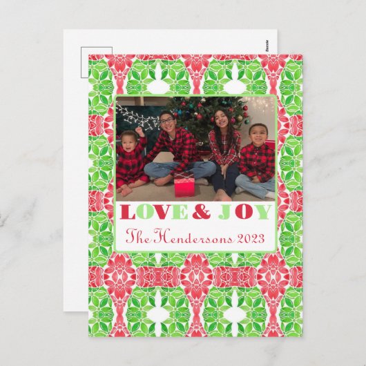 Farbiges Mosaik-Foto Postkarte (Vorne/Hinten)