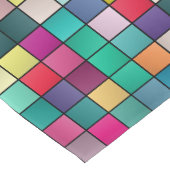 Farbiges Mosaik, geometrisches Quadrat-Muster Kurzer Tischläufer (Ecke)