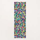 Farbiges Mosaik, geometrisches Quadrat-Muster Yogamatte (Vorderseite)