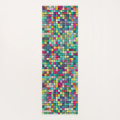 Farbiges Mosaik, geometrisches Quadrat-Muster Yogamatte (Rückseite)