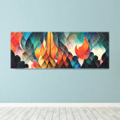 Farbiges Mosaik Leinwanddruck (Insitu (Holzboden))