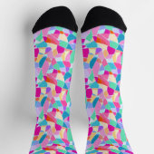 Farbiges Mosaikfarbenmuster Socken (Oben)
