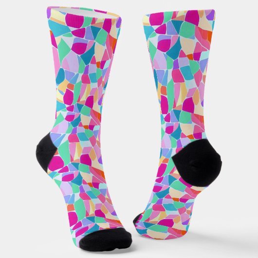 Farbiges Mosaikfarbenmuster Socken (Gewinkelt)