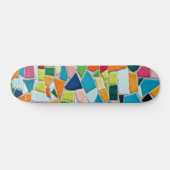 Farbiges Mosaikfliesen-Muster Skateboard (Horizontal)