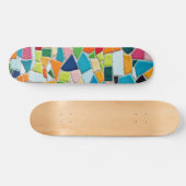 Farbiges Mosaikfliesen-Muster Skateboard (Horizontal)