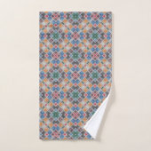 Farbiges Mosaikflippelmuster Badhandtuch Set (Handtuch)