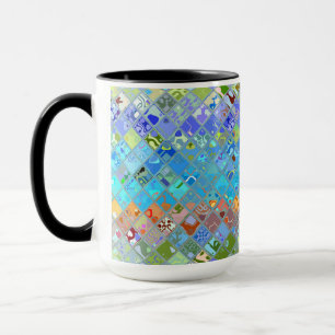Farbiges Mosaikmuster #4 Tasse
