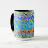 Farbiges Mosaikmuster #4 Tasse (Vorderseite Links)