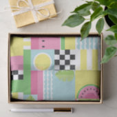 Farbiges Mosaikmuster der Sommerfrüchte Seidenpapier (Geschenk)