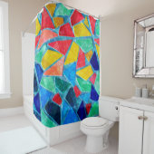 Farbiges Mosaikmuster Duschvorhang (Beispiel)
