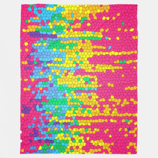 Farbiges Mosaikmuster Fleecedecke (Vorderseite)