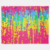 Farbiges Mosaikmuster Fleecedecke (Vorderseite (Horizontal))