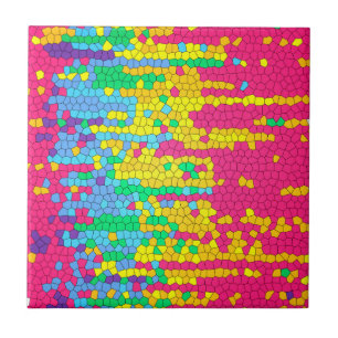 Farbiges Mosaikmuster Fliese