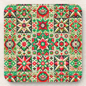 Farbiges Mosaikmuster Getränkeuntersetzer (Vorderseite)