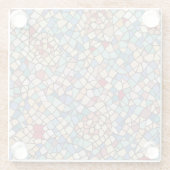 Farbiges Mosaikmuster Glasuntersetzer (Rückseite)