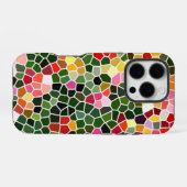 Farbiges Mosaikmuster iPhone Hülle (Rückseite (Horizontal))