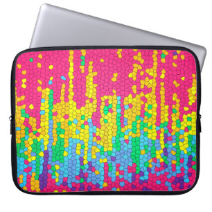 Farbiges Mosaikmuster Laptopschutzhülle
