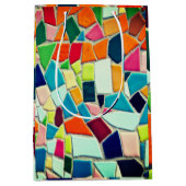 Farbiges Mosaikmuster Mittlere Geschenktüte (Vorderseite)